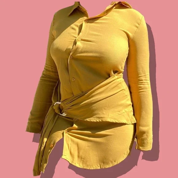 Missy Empire Dresses O Ring Wrap Button Up Shirt Dress Poshmark